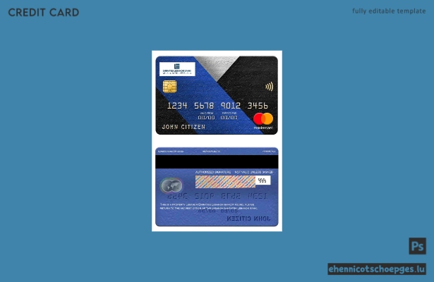 Beispielvorschau der Mastercard der Emirates Lebanon Bank